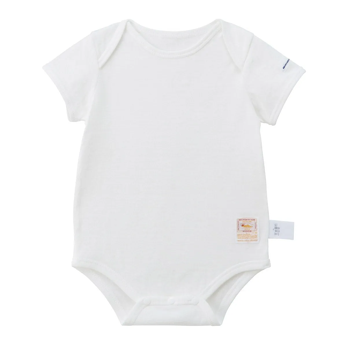 Sea Island Cotton Short-Sleeve Romper Suit