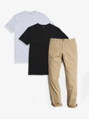 Set 04: 1 pair of Chinos   2 Driggs Tees