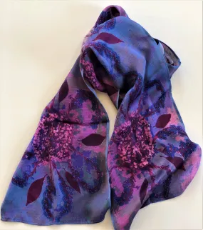 Shades of Purple Silk Scarf