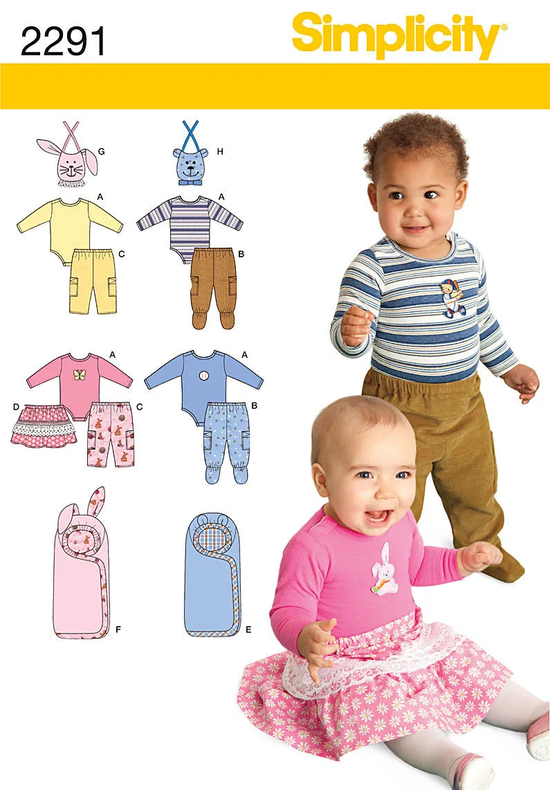 Simplicity Pattern 2291 Babies' Separates