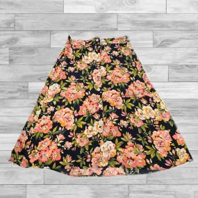 Skirt Midi By Loft In Floral Print, Size: Mp