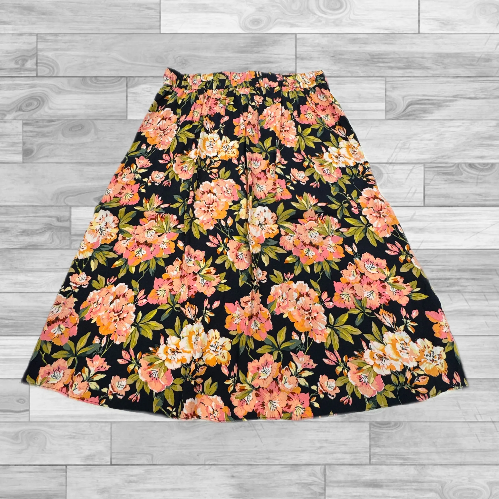 Skirt Midi By Loft In Floral Print, Size: Mp