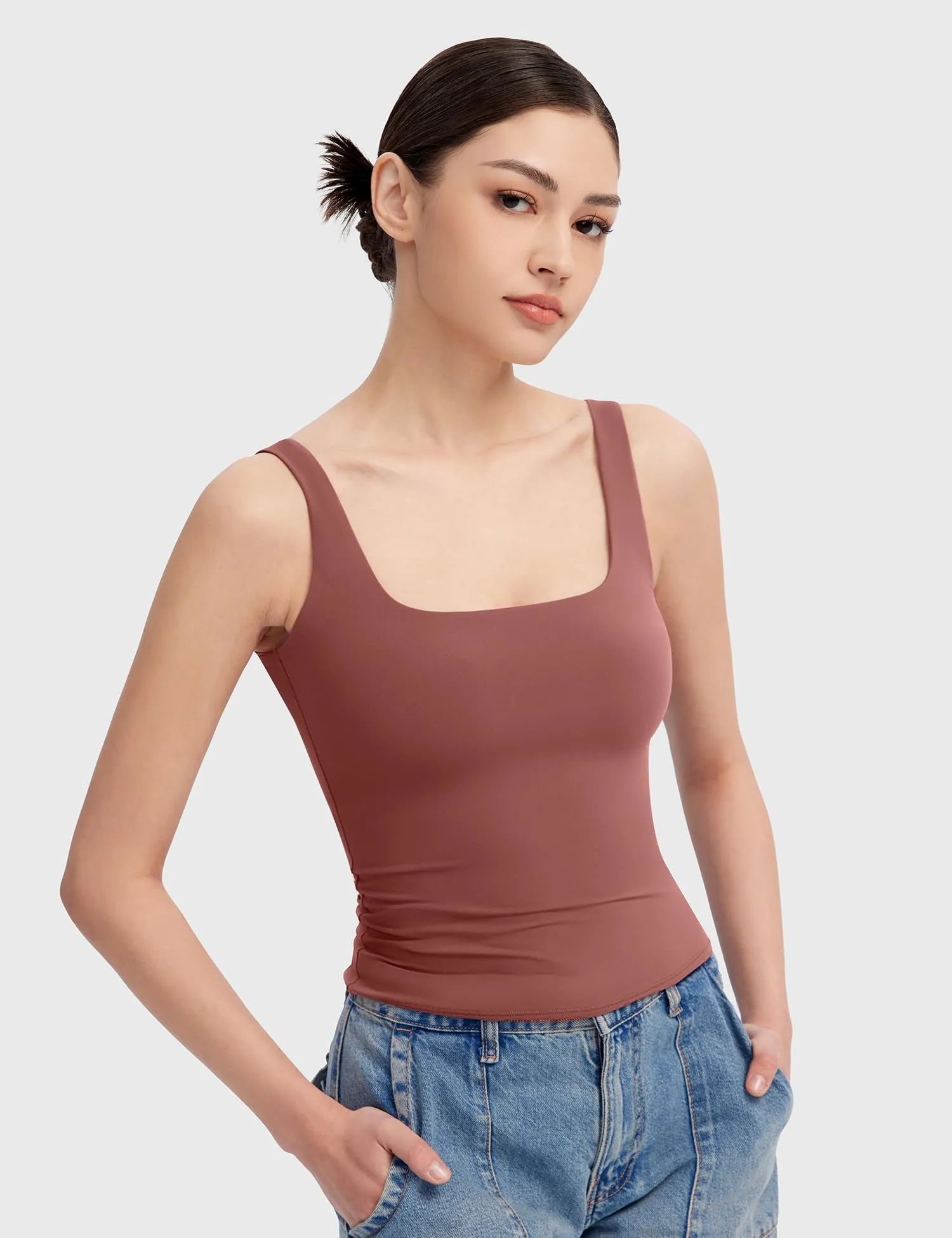 Square Neck Sleeveless Top