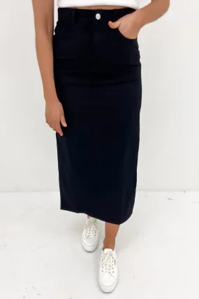 Stella Midi Skirt Black