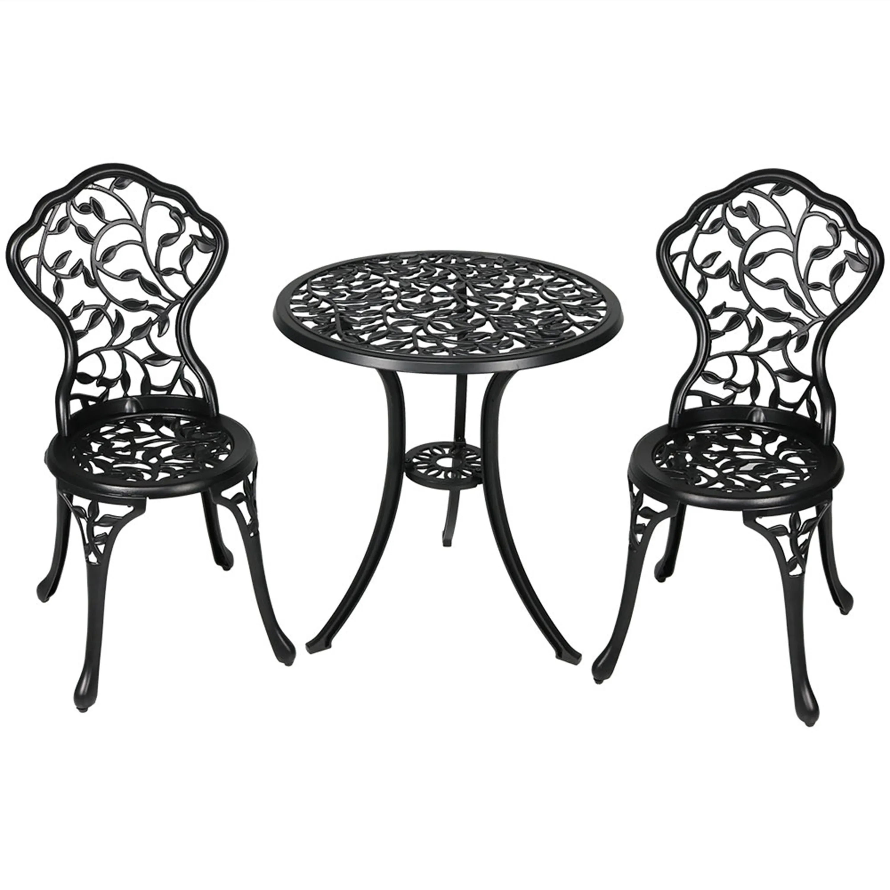 Sunnydaze 3-Piece Outdoor Cast Aluminum Patio Bistro Set