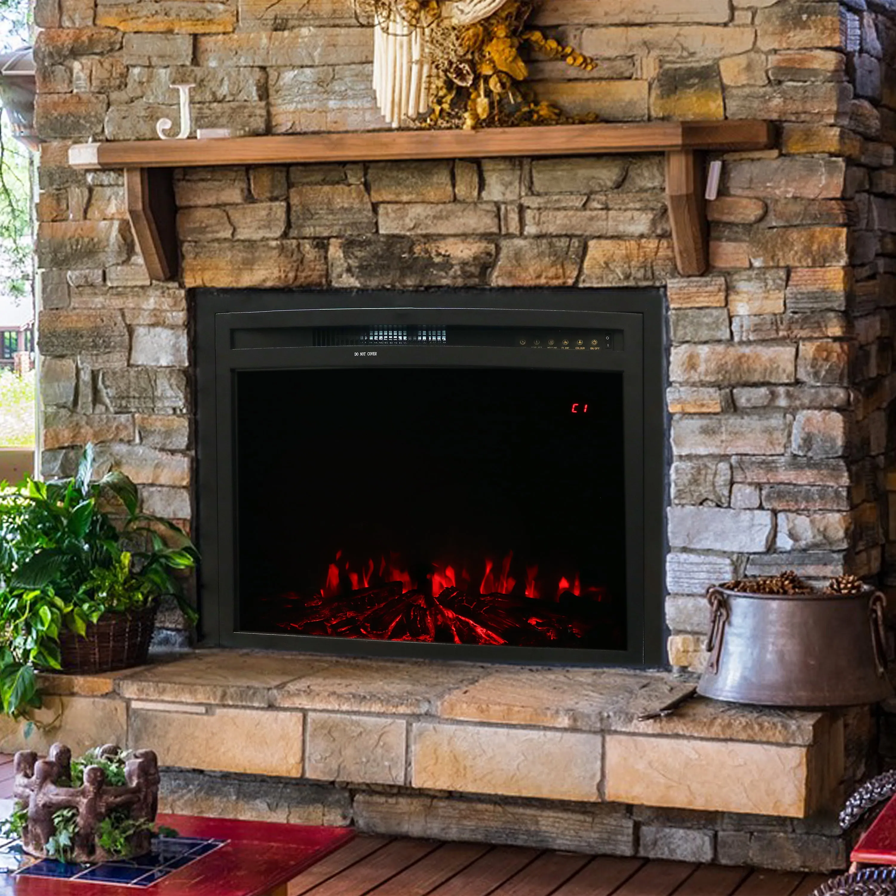 Sunnydaze Cozy Warmth Indoor Electric Fireplace Insert