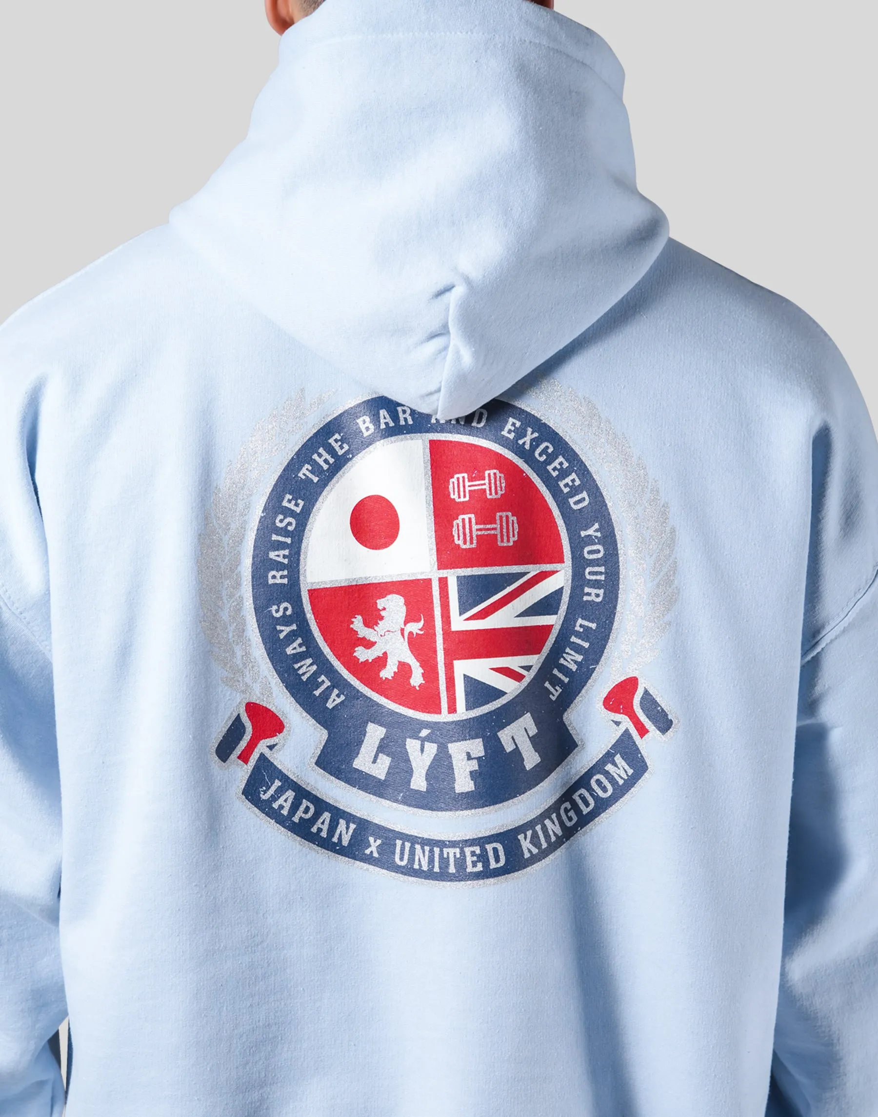 Symbolic Emblem Pullover Hoodie - Light Blue