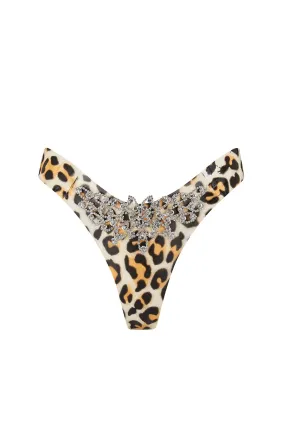 Tau Leopard Latex Thong