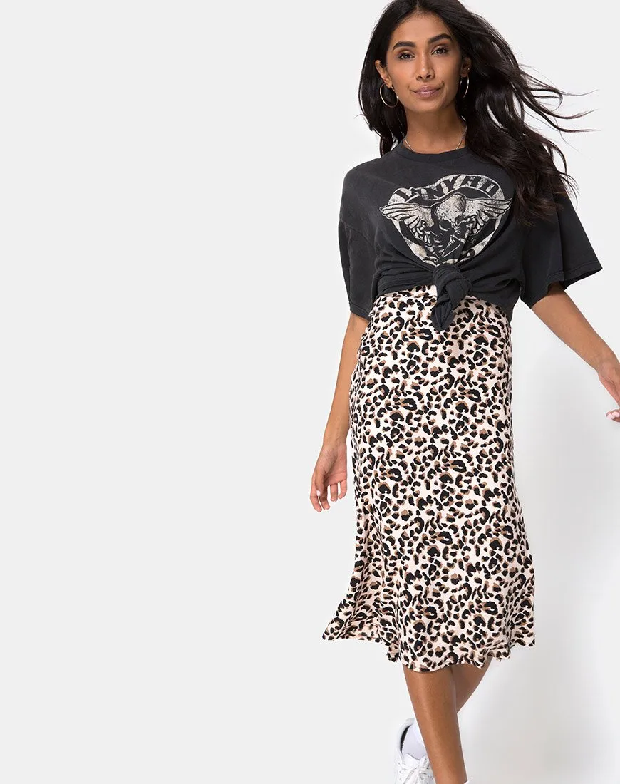 Tauri Midi Skirt in Pink Panther