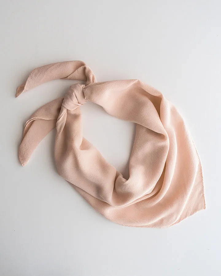 'The Classic' Washable Silk Scarf in Champagne