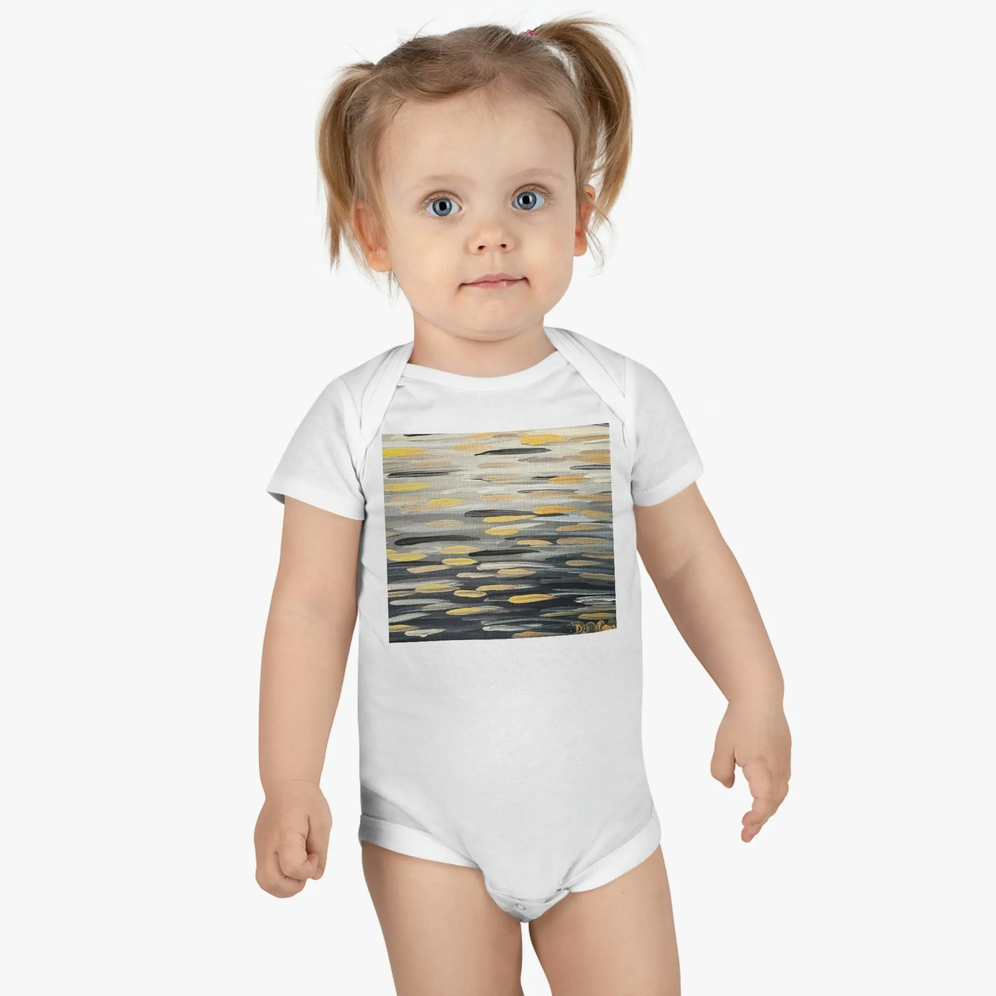 “The Zebra Brushstrokes”  Onesie® Organic Baby Bodysuit