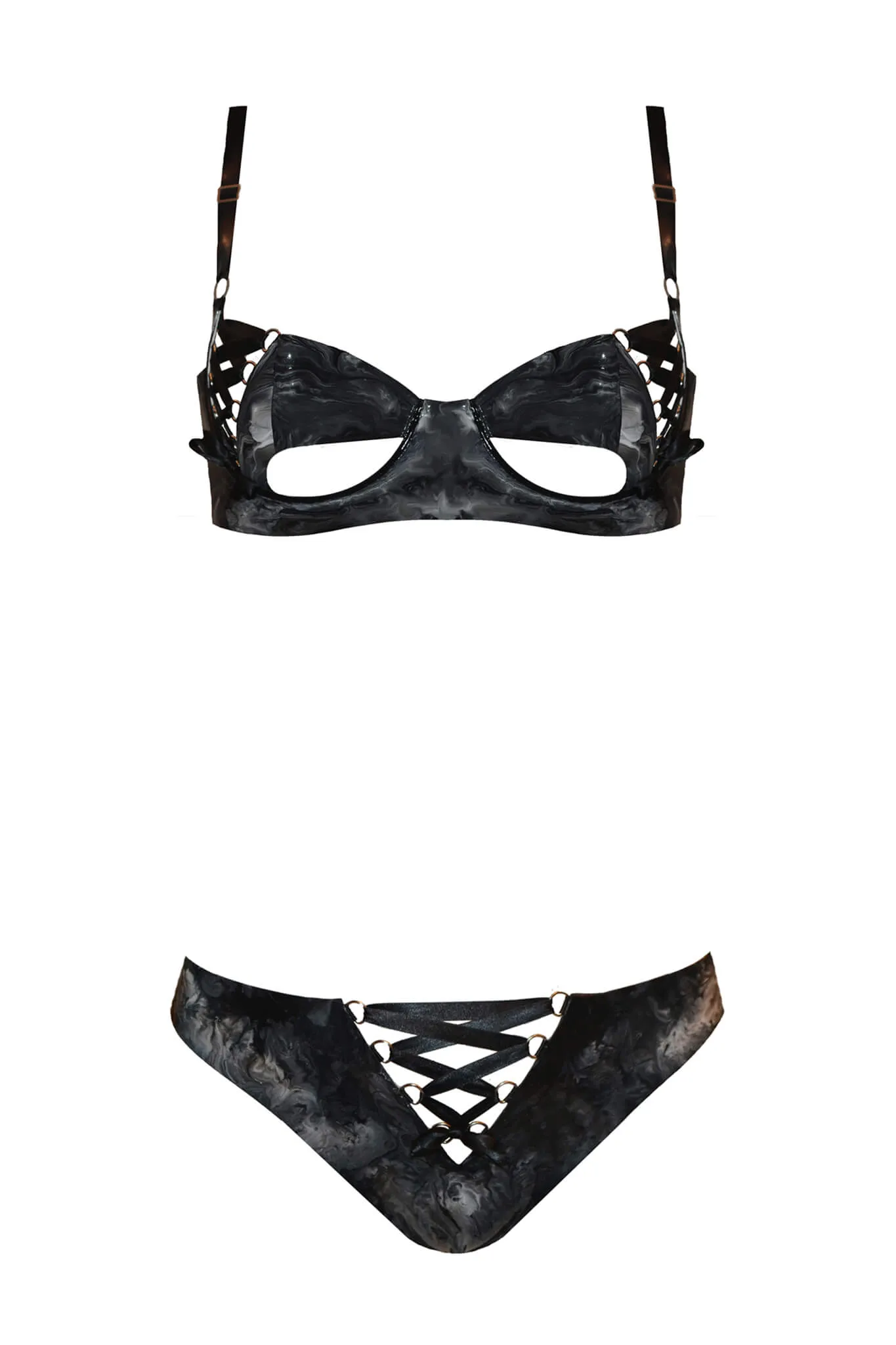 Thecla Pontia Latex Lingerie Set