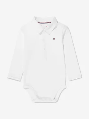 Tommy Hilfiger Baby Boys Rib Collar Bodysuit in White