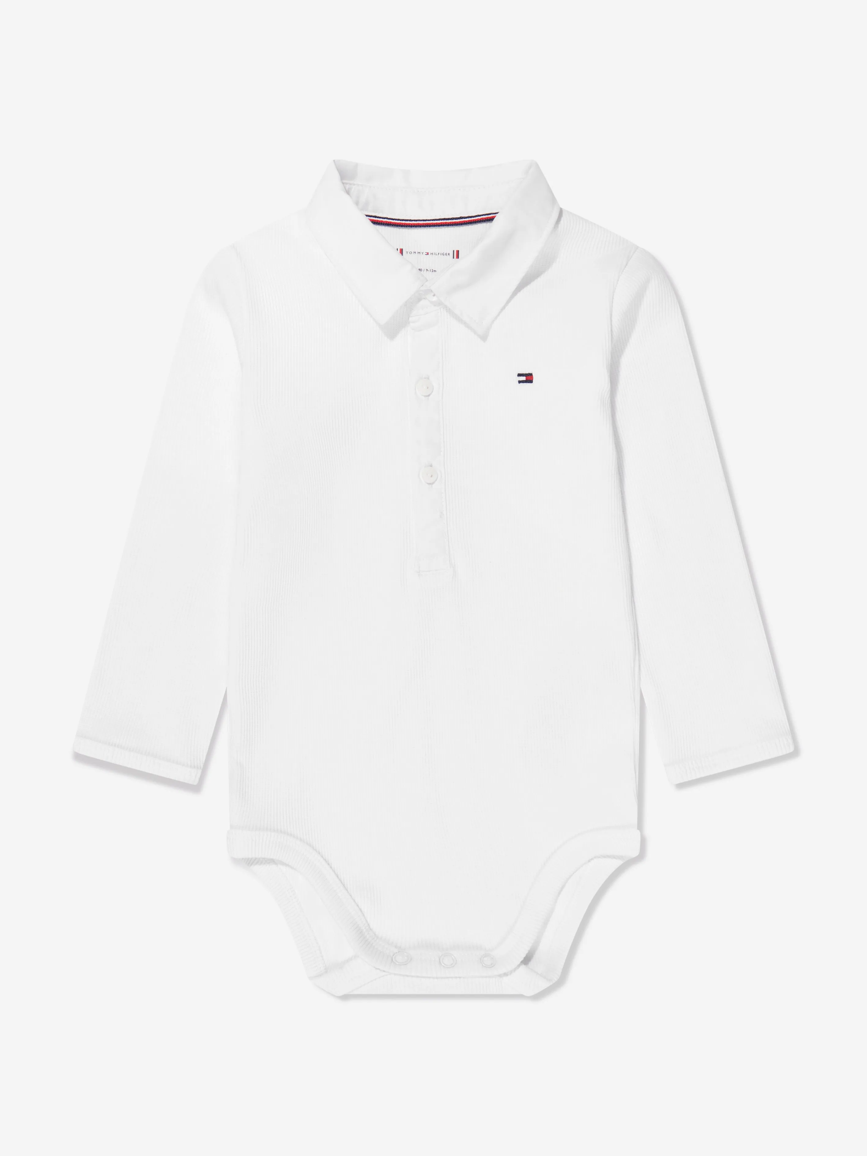 Tommy Hilfiger Baby Boys Rib Collar Bodysuit in White