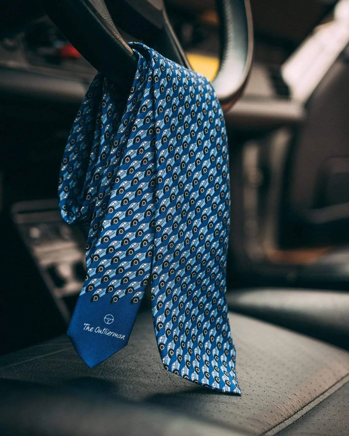 TYPE 75 ATLANTIC - Silk Tie - Sky Blue/Blue