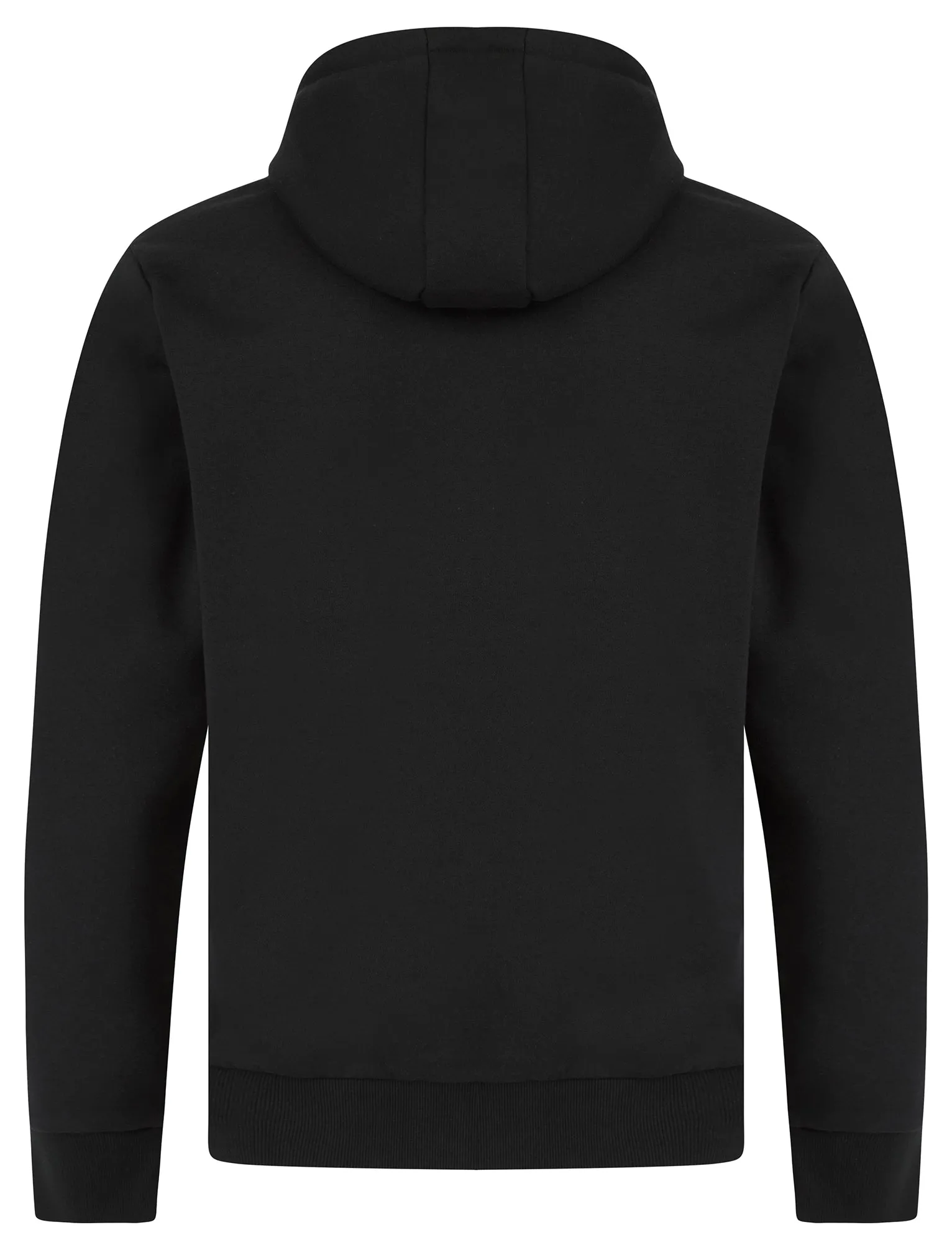 Valence Motif Brushback Fleece Pullover Hoodie in Jet Black - Tokyo Laundry