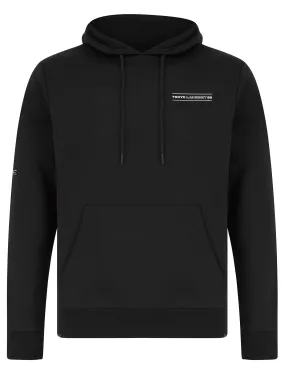 Valence Motif Brushback Fleece Pullover Hoodie in Jet Black - Tokyo Laundry