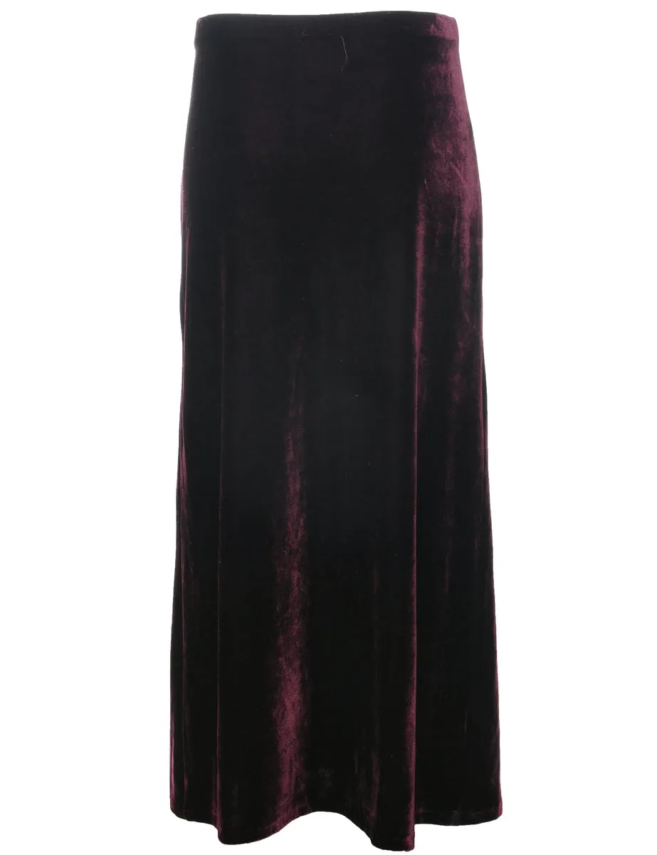 Velvet Midi Skirt - L