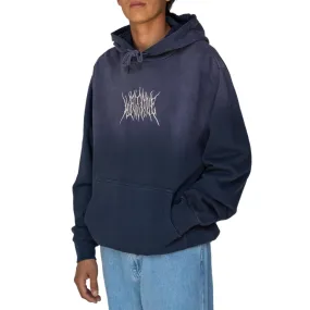 Welcome Chasm Embd Enzyme Wash Hoodie - Dark Sapphire