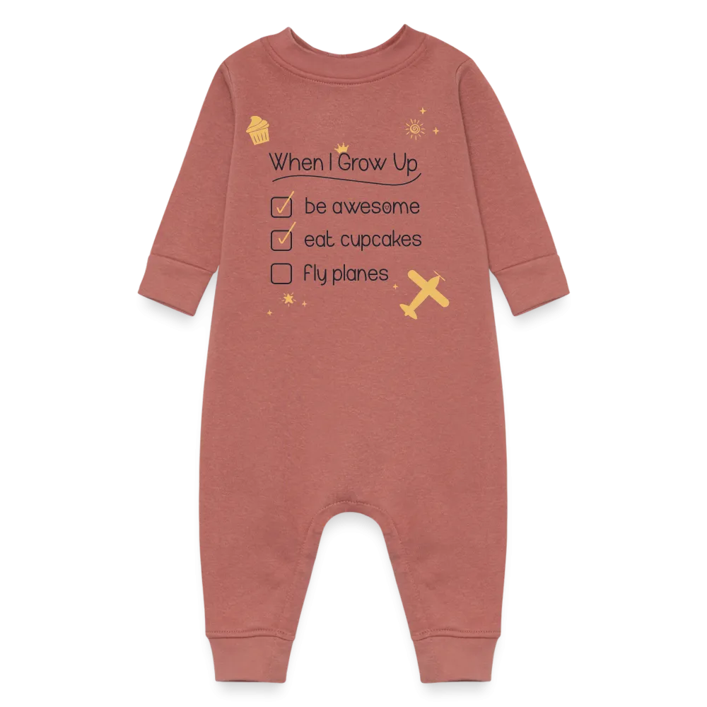 When I Grow Up Baby Fleece One Piece