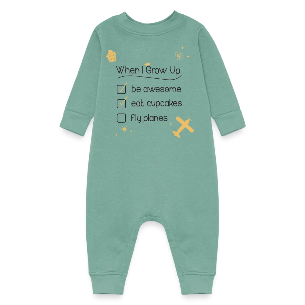 When I Grow Up Baby Fleece One Piece